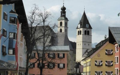 Walking around the Tyrolean village of Kitzbuhel, Austria