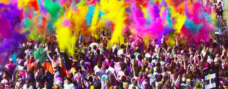 The Color Run comes to the village green in the Gong.