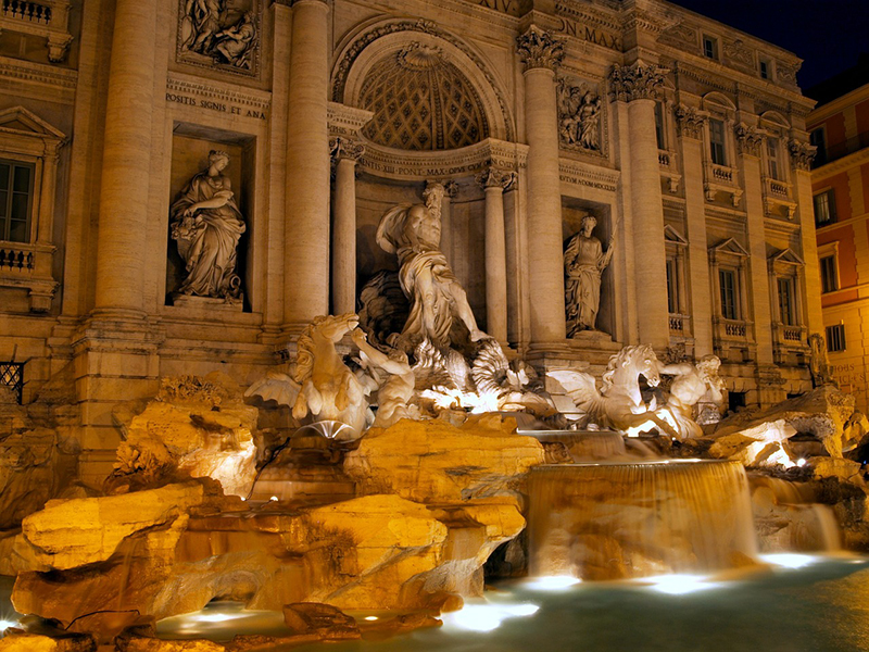 throw a coin in the Trevi Fountain