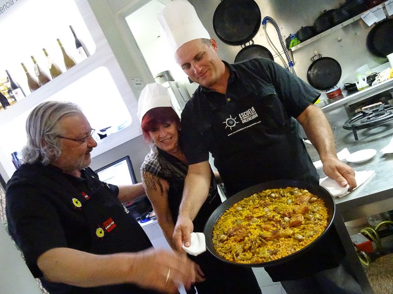 Graduating from the Paella Academy in Valencia, Spain