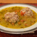 ciorba de perisoare or meatball soup from Romania