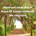 travel mistakes